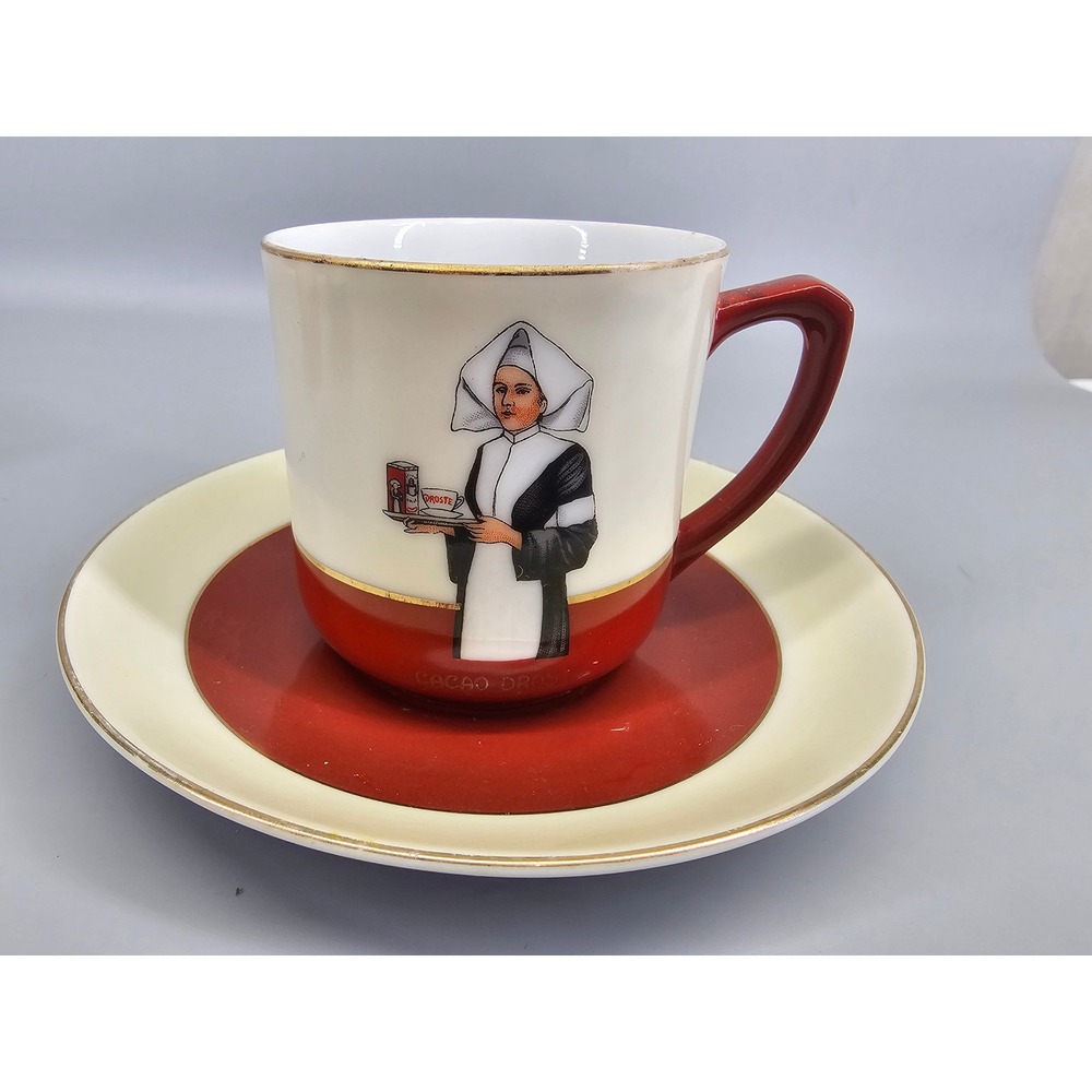 Droste‎ Cacao cup and saucer Vintage Dutch Nurse Cocoa Cup